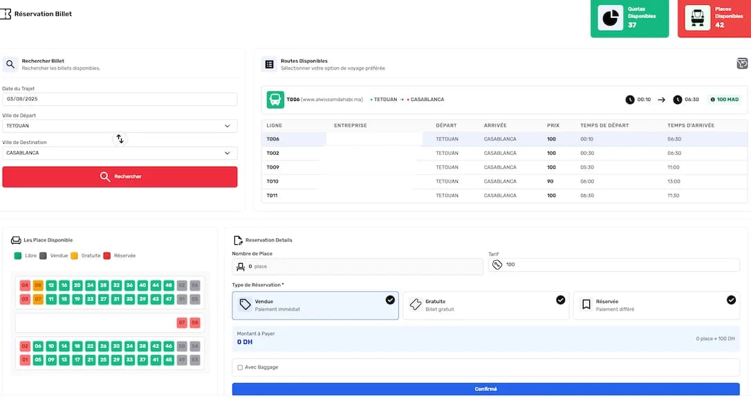 Smart Gare, logiciel de gare intelligente et gestion de transport - Aperçu du projet 4